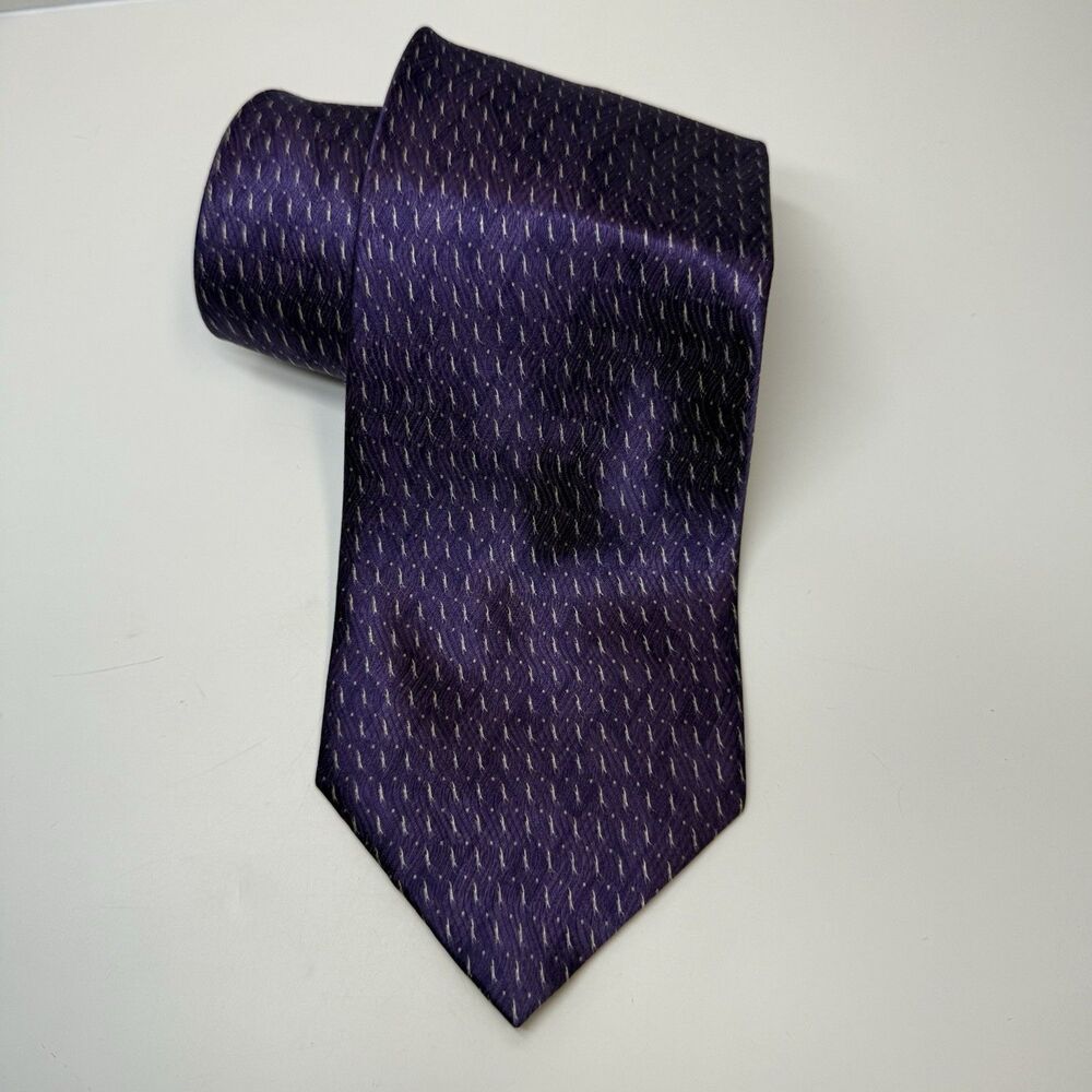 UMBERTO BOSSI Roma Milano All Silk Handmade Purple Neck Tie New